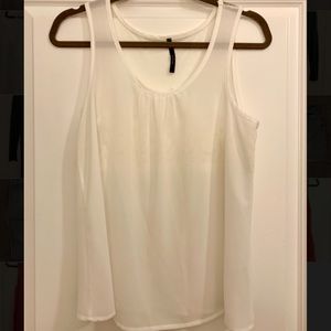 White embroidered tank